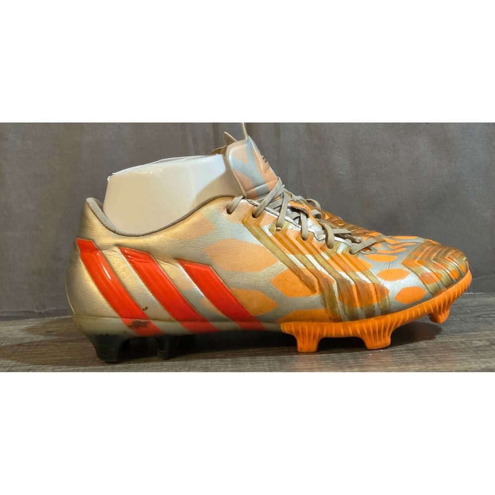 Adidas Predator Instinct FG Soccer Cleats Women's Size 7.5 Orange Gray